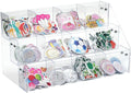 UCEC Clear Acrylic Sticker Display Stand, 3-Tier 12 Pockets Acrylic Card Display & Sticker Organizer, Essential Portable Organizer for On-the-Go Professionals, Tradeshows, Retail, and Supplier Events
