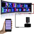 Double Row Scrolling LED Sign,Programmable Flexible LED Matrix Panel,Bluetooth APP Control,DIY Text, Patterns, Animations