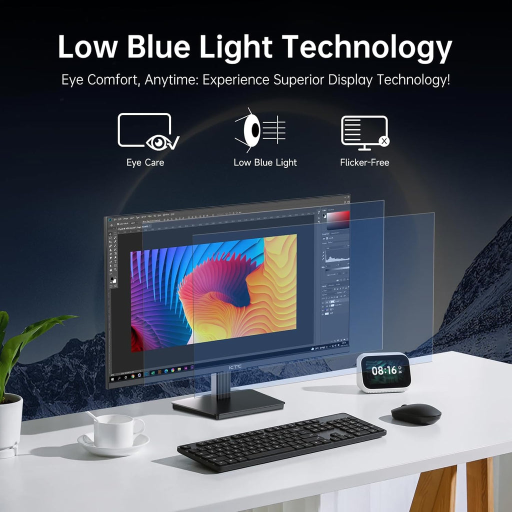 KTC 27 Inch 4K UHD(3840 * 2160) Computer Monitor - IPS Monitor, 60hz, HDR400, Anti-Blue Light Screen, DCI-P3 95% 125% sRGB, Support FreeSync and GSync, PC Monitor for Design, Work,Casual Gaming