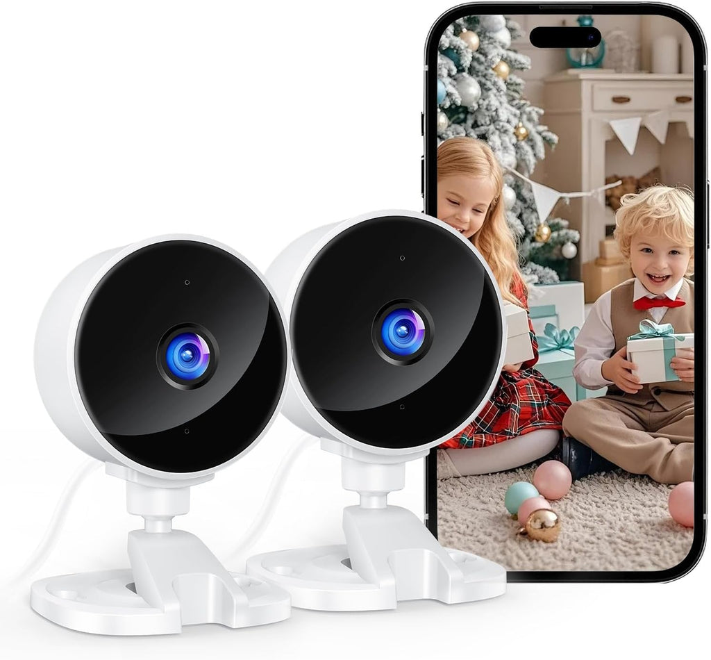 YOTON 1080P Indoor Security Camera for Baby Monitor, Pet Camera with Night Vision, 2-Way Audio, Motion Detection, Cloud & SD Card Storage, Easy Setup, Works with Alexa & Google Assistant (2 Pack)