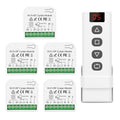 DieseRC 5pcs Wireless Smart Roller Shutter Controller with 1pcs RF Remote Control, Compatible with Google Home/Alexa APP Control and Manual Switch, Electric Motor WiFi Switch