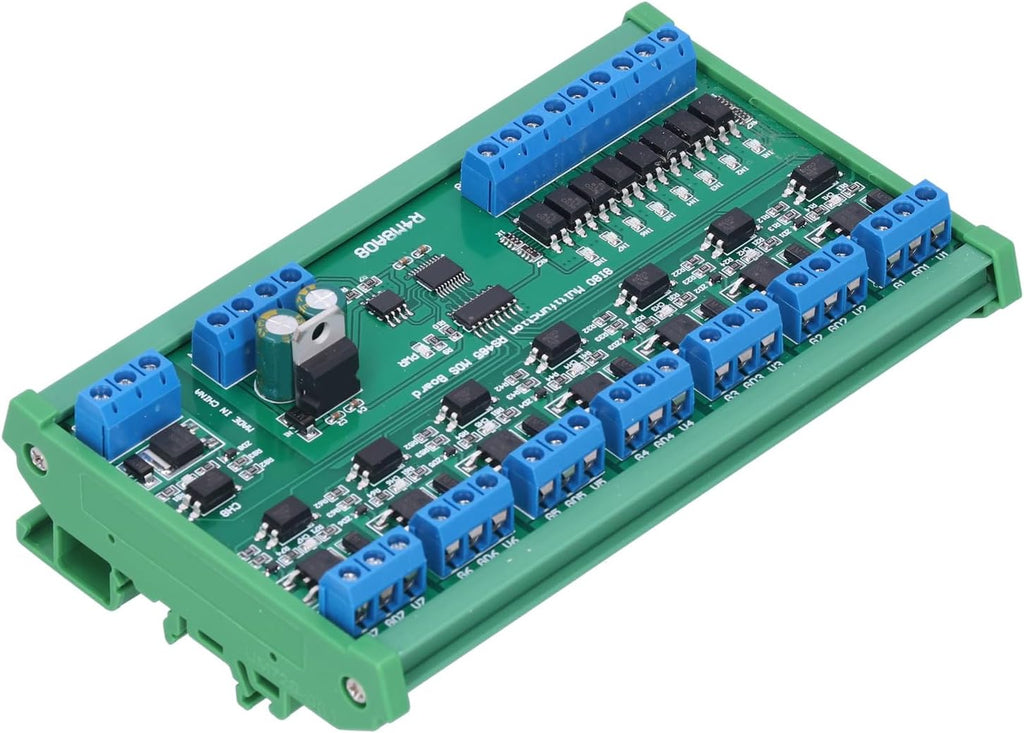 MOSFET Control Module 8 Channel Input Output RS485 Din Rail Mount Smart Home Automation Electronic Component for CCTV Camera System Motor Control