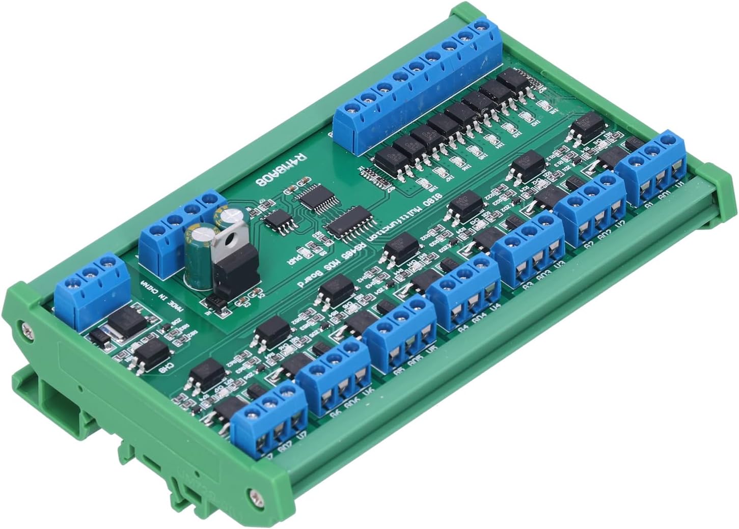 MOSFET Control Module 8 Channel Input Output RS485 Din Rail Mount Smart Home Automation Electronic Component for CCTV Camera System Motor Control