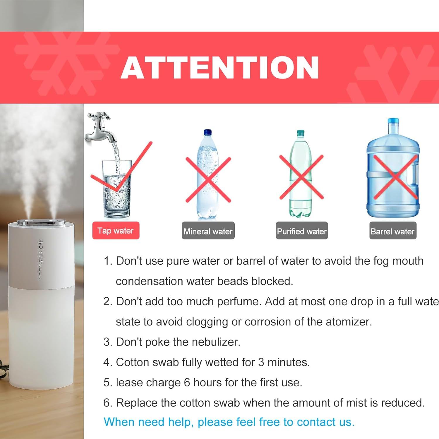 Dual-spray 400ml Mini Humidifier for Desk - Portable Rechargeable Personal Desktop Humidifiers for Office Car Travel Plants Bedroom Baby, Auto Shut-Off, 2 Mist Modes, Super Quiet, White