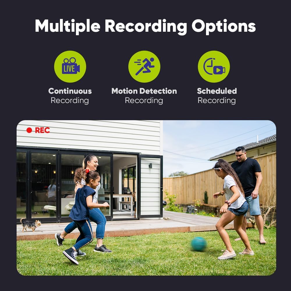 SANNCE 8CH 1080P Security Camera System DVR and 4x2.0MP Indoor Outdoor IP66 Weatherproof Bullet CCTV Cameras with IR 100ft Night Vision LEDs, Easy Remote Access,Home Surveillance System（1TB HDD）