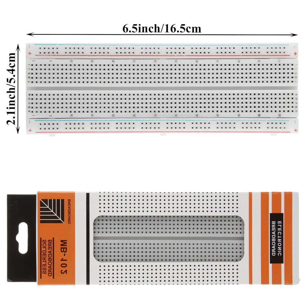 20 Pack Breadboard 830 Point Solderless Prototype PCB Board Kit, Breadboards Protoboard MB-102 for Proto Shield Distribution Connecting Blocks, Arduino DIY Electronics Kit