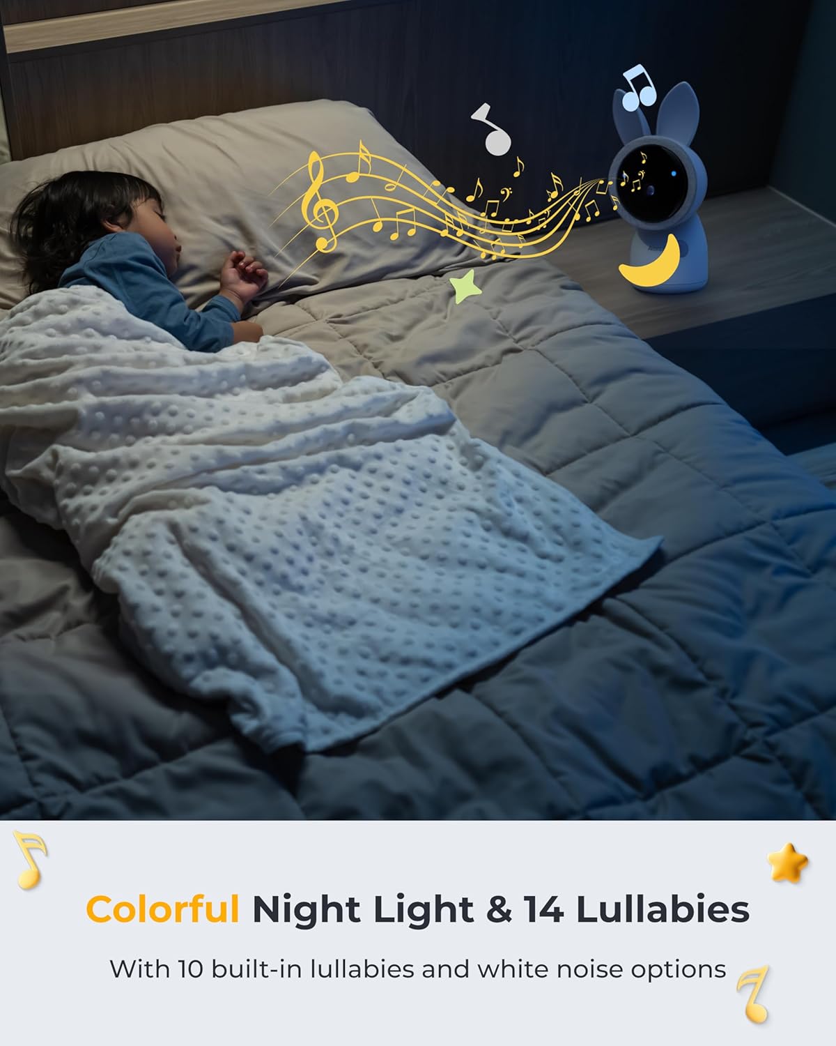 ARENTI Upgraded Baby Monitor, 4MP 2.4G&5G WiFi Baby Camera Monitor, Infrared Night Vision, Night Light, 2-Way Audio, Cry&Motion Detection, Temp&Humidity Sensor, App Control