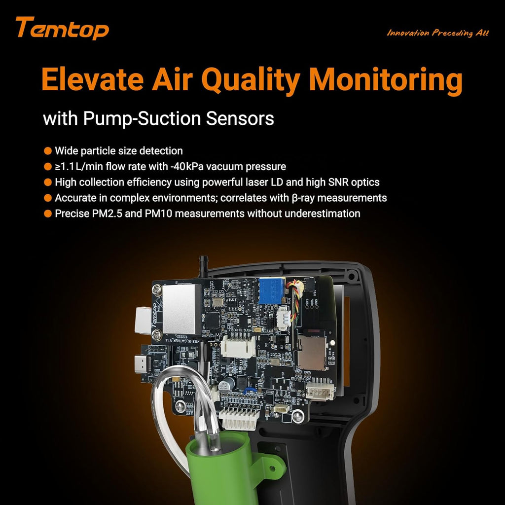 Temtop Comprehensive Air Quality Monitoring Bundle - Handheld Particle Counter (Airing2000) + Indoor Air Quality Detector (M10)