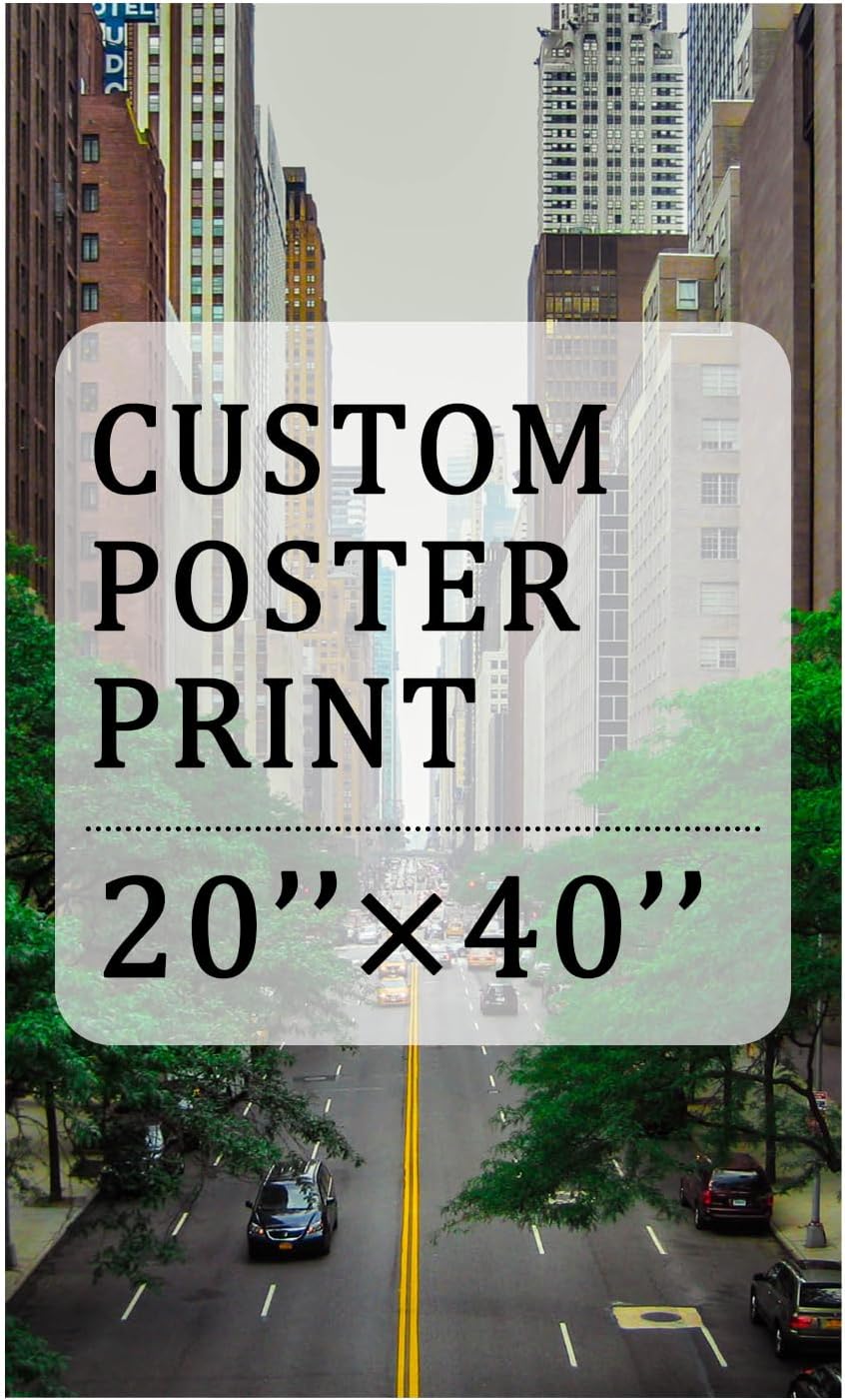 YXIMOX Custom Art Print on Premium Canvas, Personalized with Your Image or Design, Large Wall Decor for Living Room, Office, Bedroom, Custom Canvas Artwork(Unframe) (Unframe, 20"x40")