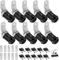 10 Pack Cabinet Lock with Keys, 1" RV Storage Locks Keyed Alike, RV Locks for Storage Door, Camper Toolbox RV Cam Locks with Manual(Black, 10Pack, 1 Inch)