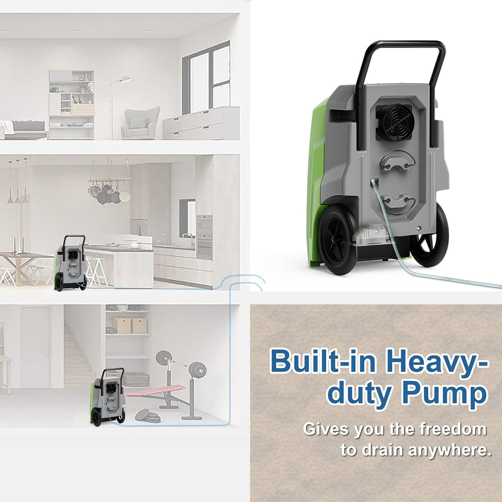 ALORAIR 180 Pints Commercial Dehumidifier with Pump Drain Hose, Smart Wi-Fi Dehumidifier for Large Basement, Industrial or Commercial Space, Smart Wi-Fi, 5 Years Limited Warranty