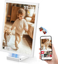 NGTeco Digital Picture Frame 64GB, 10.1" HD Touch Screen Digital Photo Frame, 5000mAh Cordless Battery & Magnetic Wireless Charging, Photo/Video Sharing via Frameo App