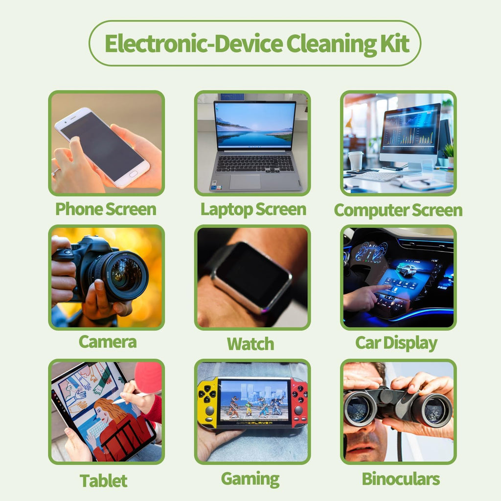 2 Pack Electronic Screen Cleaner Spray, Hatstart Cell Phone Touch Screens Cleaning for TV Laptop Computer Tablet PC LCD Flat Screens and Car Display, Compatible with iPhone iPad MacBook Pro, Green