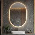 LAIYA 24V Full-Power Oval LED Bathroom Vanity Mirror, 36X24inch Frameless Backlit Mirror with Light, Smart Anti-Fog Waterproof Mirror with Memory Function Dimmable Lighted Mirror