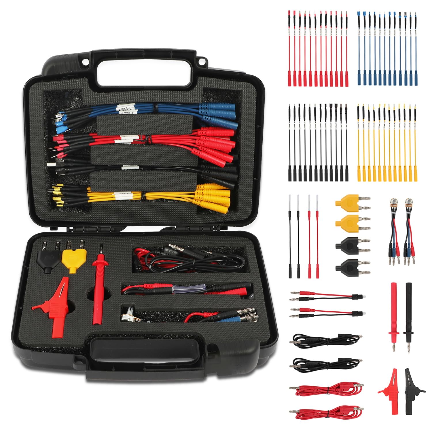 68 PCS Automotive Circuit Test Lead Kit,Multimeter Test Leads Set,Electrical Breakout Leads Automotive Kit, OBD2 Breakout Box OBDII Protocol Detector for Professional Automotive Diagnostics