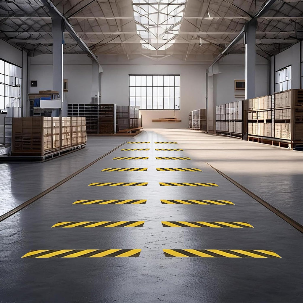 Anti Slip Tape 4" x 16.4 Ft Black and Yellow Heavy Duty Waterproof Grip Tape, High Traction Non-Skid Adhesive Roll for Stair Steps, Wood, Concrete Floors, Staircases, Outdoor/Indoor Use
