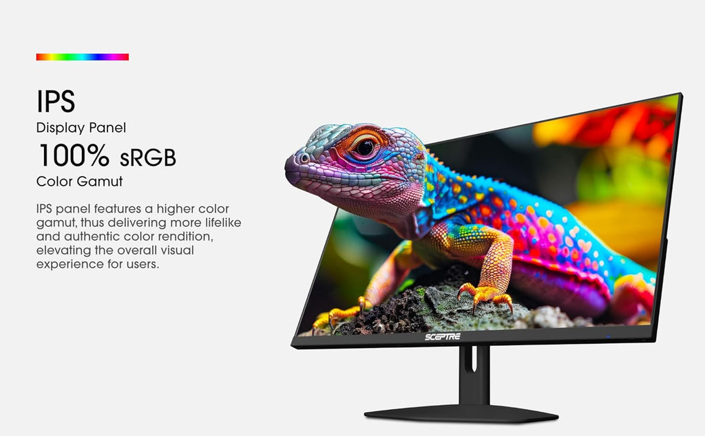 Sceptre New IPS 27-inch Prime Gaming Monitor 100Hz DP HDMI USB Type C, Build-in Speakers Machine Black 2026 (E275W-FP100T Series)