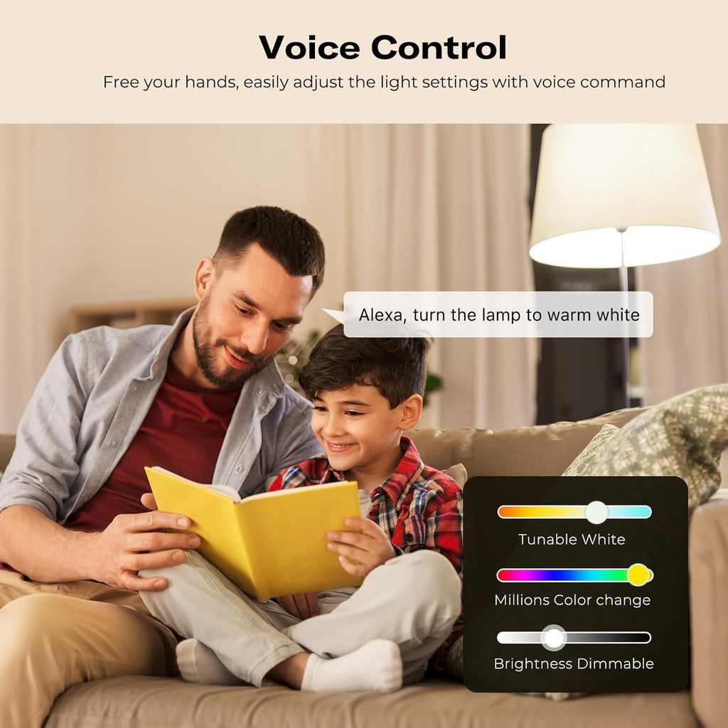THIRDREALITY Zigbee Smart Color Bulb ZL1 4Pack,Compatible with Home Assistant(ZHA&Z2M), SmartThings,Aeotec,Homey,Hubitat or Echo Devices With Built-in Hub,A19 RGBCW Bulb,2700K-6500K Tunable,800 Lumens
