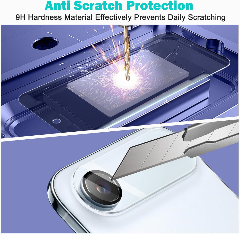 PEHAEL 3+3Pack for iPhone Air Privacy Screen Protector with Camera Lens Protector Full Coverage Anti-Spy Tempered Glass Film 9H Hardness Easy Installation Bubble Free [6.5 inch]