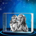 ArtPix 3D Crystal Photo, Christmas Personalized Gifts for Wife, Women, Mom, Her, Him, Men, Mother, Grandma, Great Xmas Customized Gift With Your Own Photo, Custom Glass 3D Laser Etched Picture Wedding