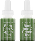 Pura & Paddywax Home Scent Refill - Smart Air Diffuser - Up to 120-Hours of Luxury Fragrance per Refill - Home Essential - Clean & Safe Diffuser Fragrance - 2 Pack, Bamboo & Green Tea