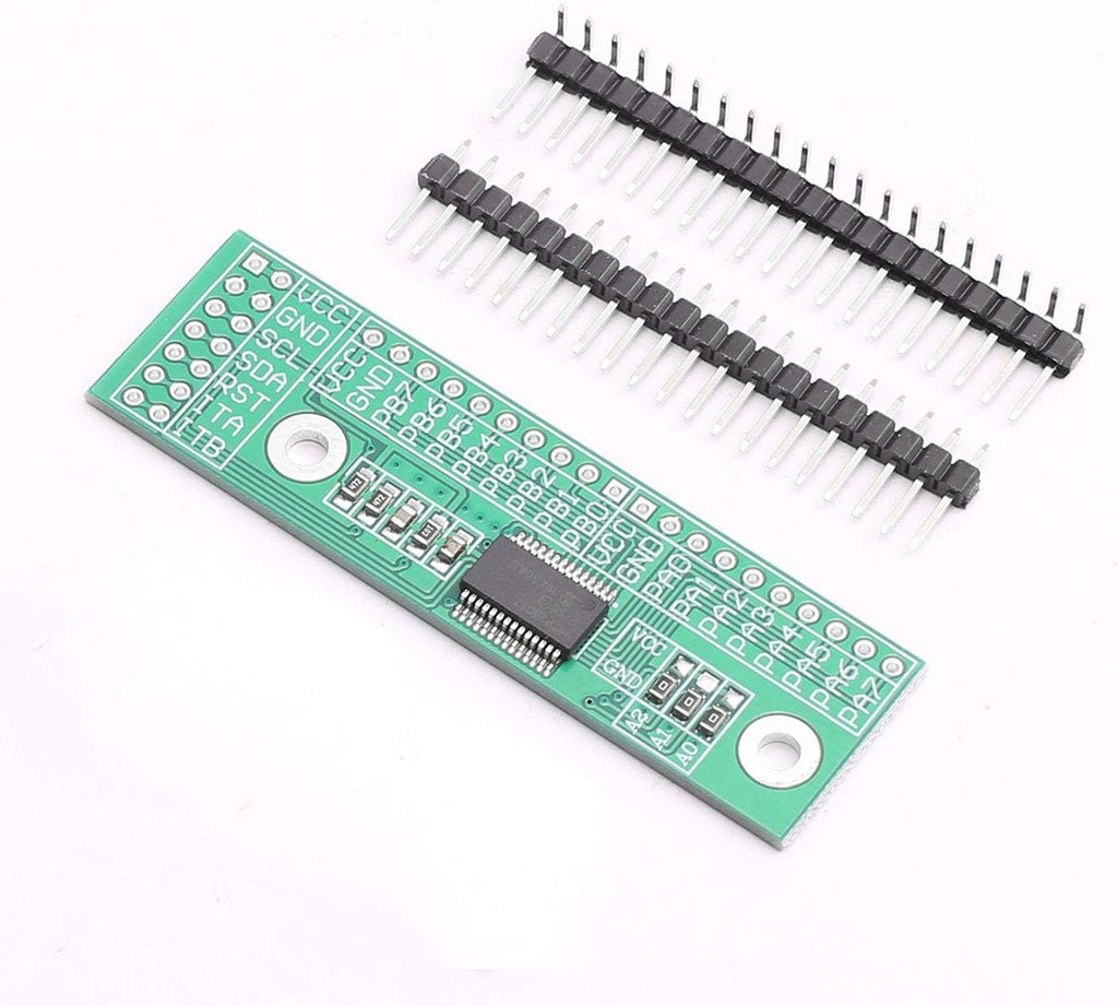 DEVMO MCP23017 I2C Interface 16bit I/O Extension Module Pin Board IIC to GIPO Convert Compatible with Ar-duino IIC Input and Output Expansion Board