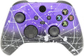 Hand Airbrushed Fade Custom Controller Compatible with Xbox Series X/S & Xbox One (Series X/S Purple & Black Fade W/Silver Splatter)
