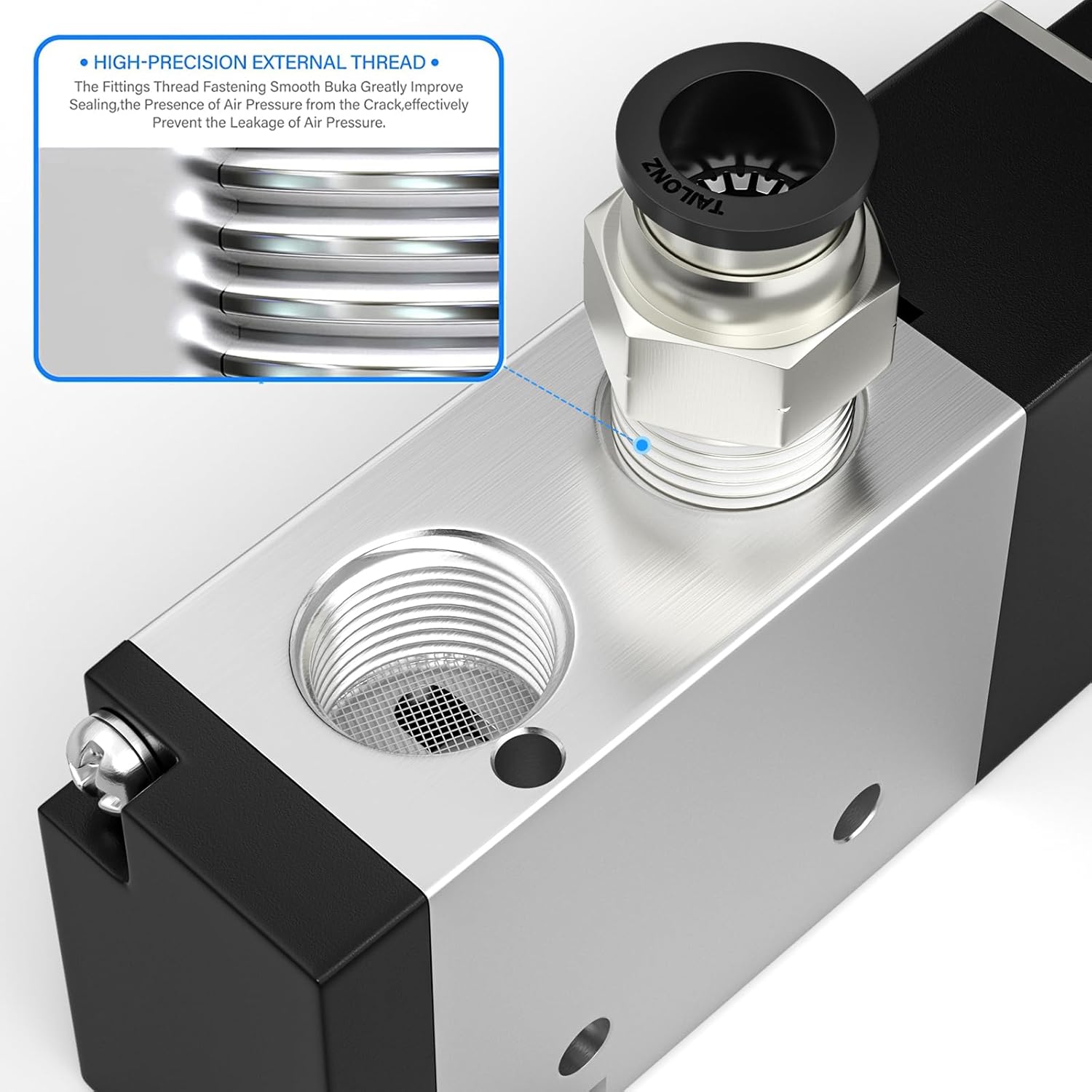 TAILONZ PNEUMATIC 1/4"NPT Solenoid Valve 3V210-08 AC110V Single Coil Pilot-Operated Electric 2 Position 3 Way Connection Type(Junction Box)