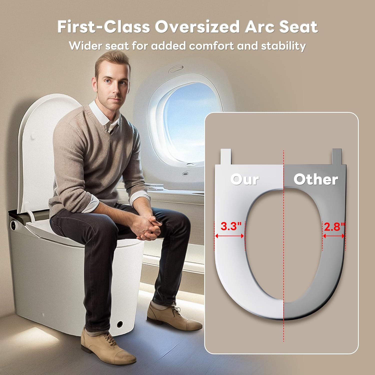 CANEST Smart Toilet with Bidet Built in, Foam Dispenser, Auto Temp Control Wide Heated Seat&0.1s Instant Water, Full-Area Seat Sensor, Auto Open/Close, Foot Sensor, Auto Deodorization, Remote(FC-002)