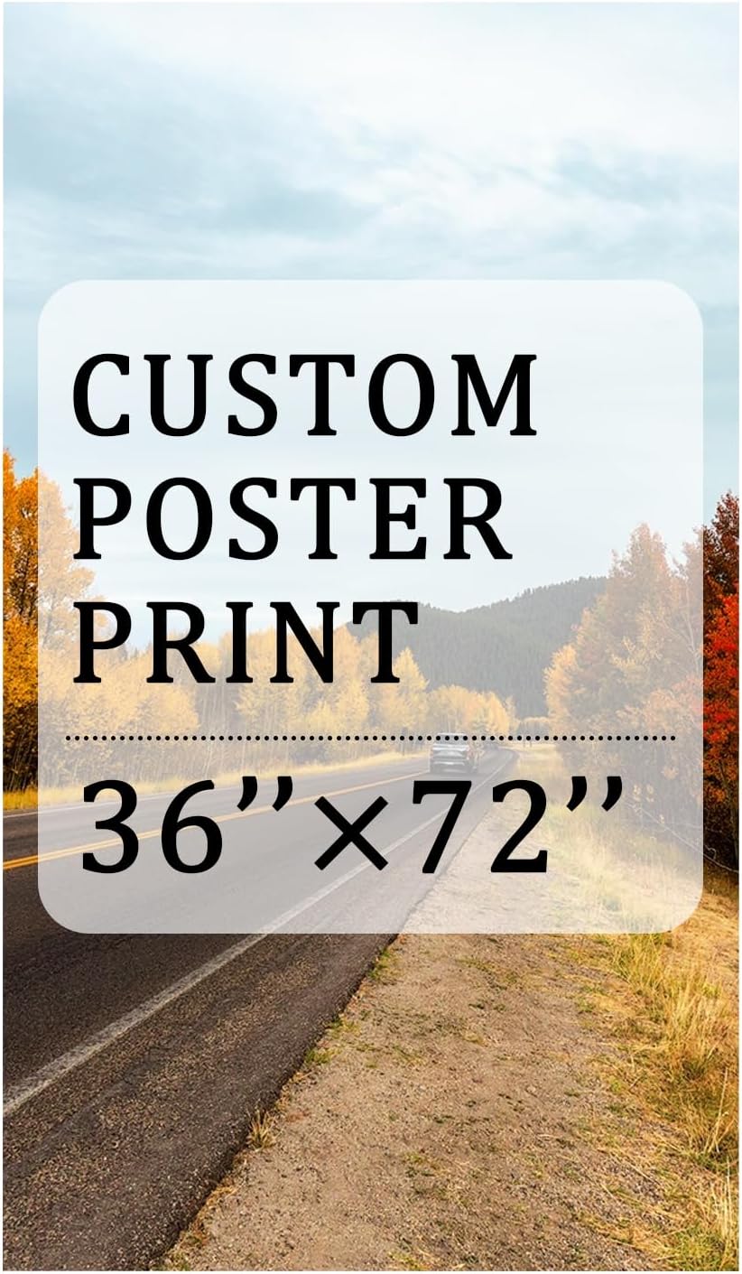 YXIMOX Custom Art Print on Premium Canvas, Personalized with Your Image or Design, Large Wall Decor for Living Room, Office, Bedroom, Custom Canvas Artwork(Unframe) (Unframe, 36"x72")