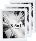 KTKDE 8.5x11 Picture Frame Set of 3,Certificate Frame White with Clear Plexiglass, 8.5 by 11 Picture Diploma Document Degree Frames for Wall and Tabletop,best gift