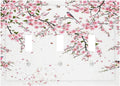 Decorative Light Switch Plate Covers Rustic Plum Blossom Pink Flowers 3 Gang Light Switch Cover Triple Toggle Wall Plate Outlet Covers for Country Home Bedroom Decor