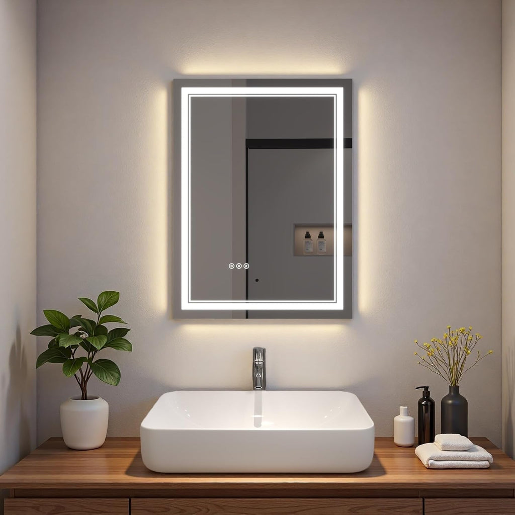 LED Bathroom Mirror with Lights, Wall Mirrors