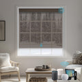 SmartWings Motorized Smart Roller Shades in Light Filtering, Electric Blinds with Remote for Windows Compatible with Alexa/Google Home/Homekit, Customized, 5% Openness Aventus Chocolate
