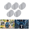 Non Fading White Reflective Stickers 1-inch Diameter Round Reflector, Outdoor Waterproof High Visibility Warning Adhesive Tape (50 Pcs)