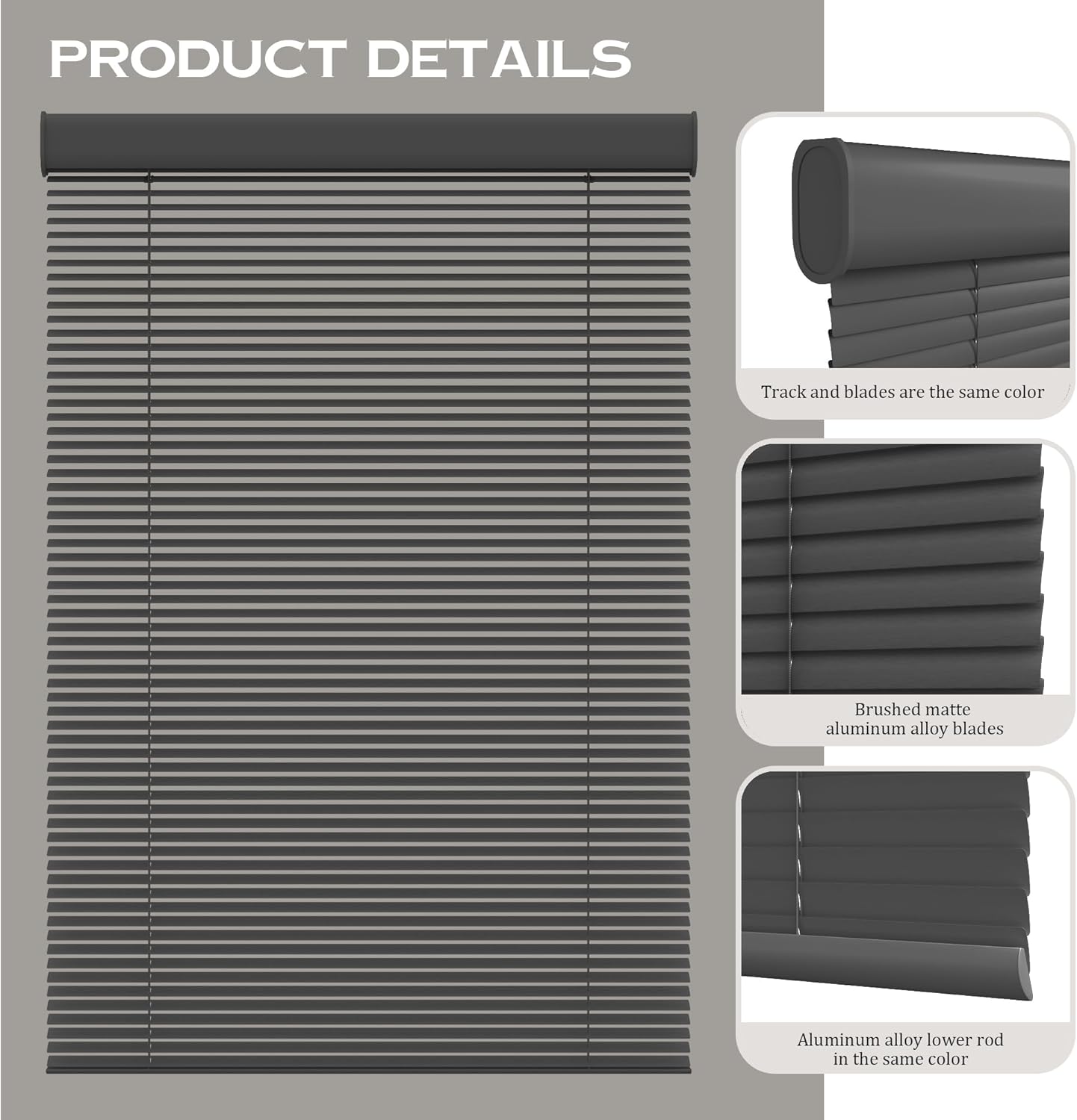 Motorized Cordless Aluminum Blinds with Remote, Automatic Room Darkening Horizontal Blinds for Indoor Windows, Light Adjustment Waterproof Blinds, Customized for Home Office, Black