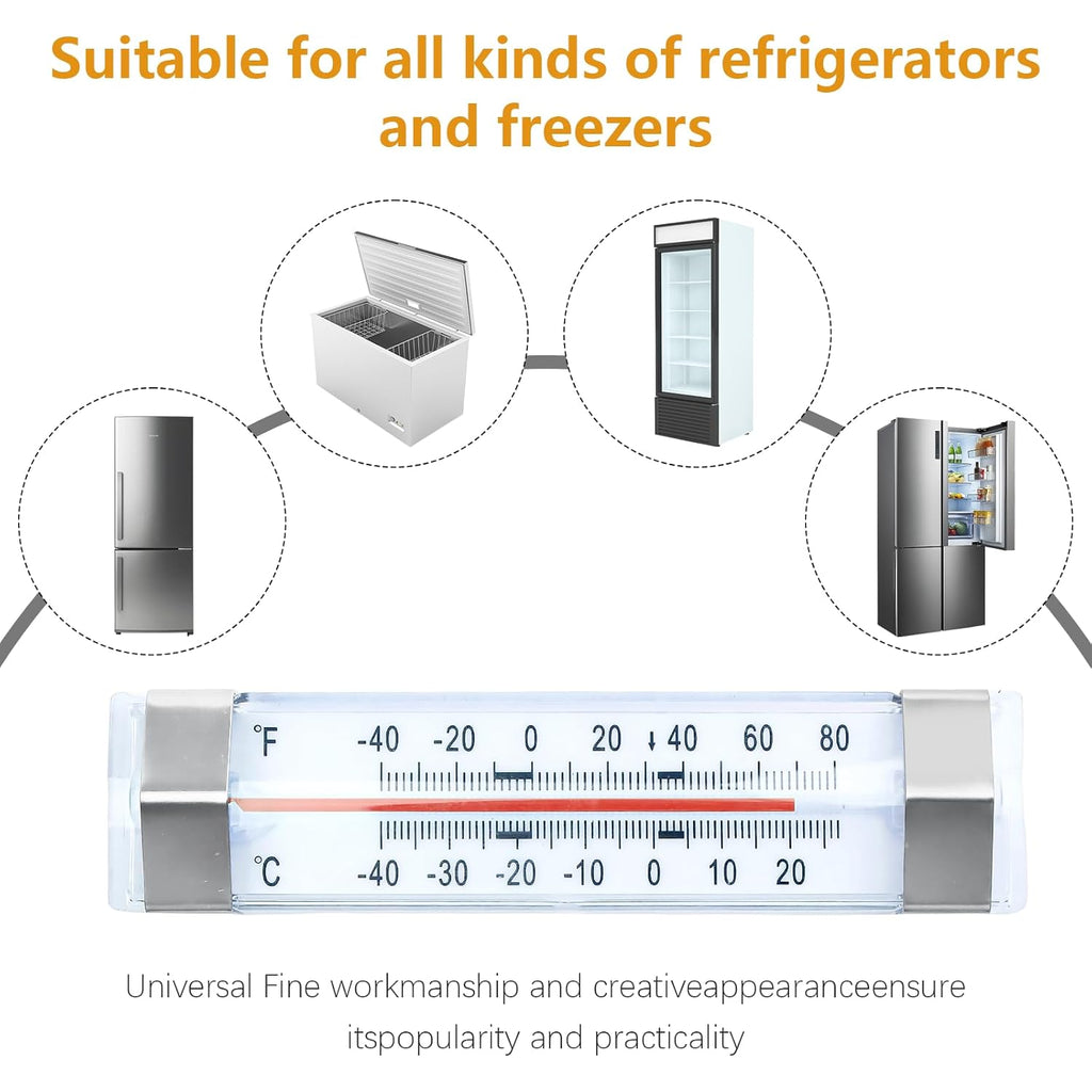 9 Pcs Freezer Kitchen Thermometer Refrigerator Thermometer Fridge Thermometer Freezer Cooler for Kitchen Restaurant Home Decoration
