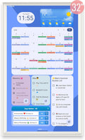 32 Inch Digital Planner Wall Planner Touch Screen Chore Chart Syncs All Android Tablet Apps To Do List Notepad Electronic Smart Calendar Digital for Family Meal Planner Support Via App Store Wall Mount White (White, 32 Inch)