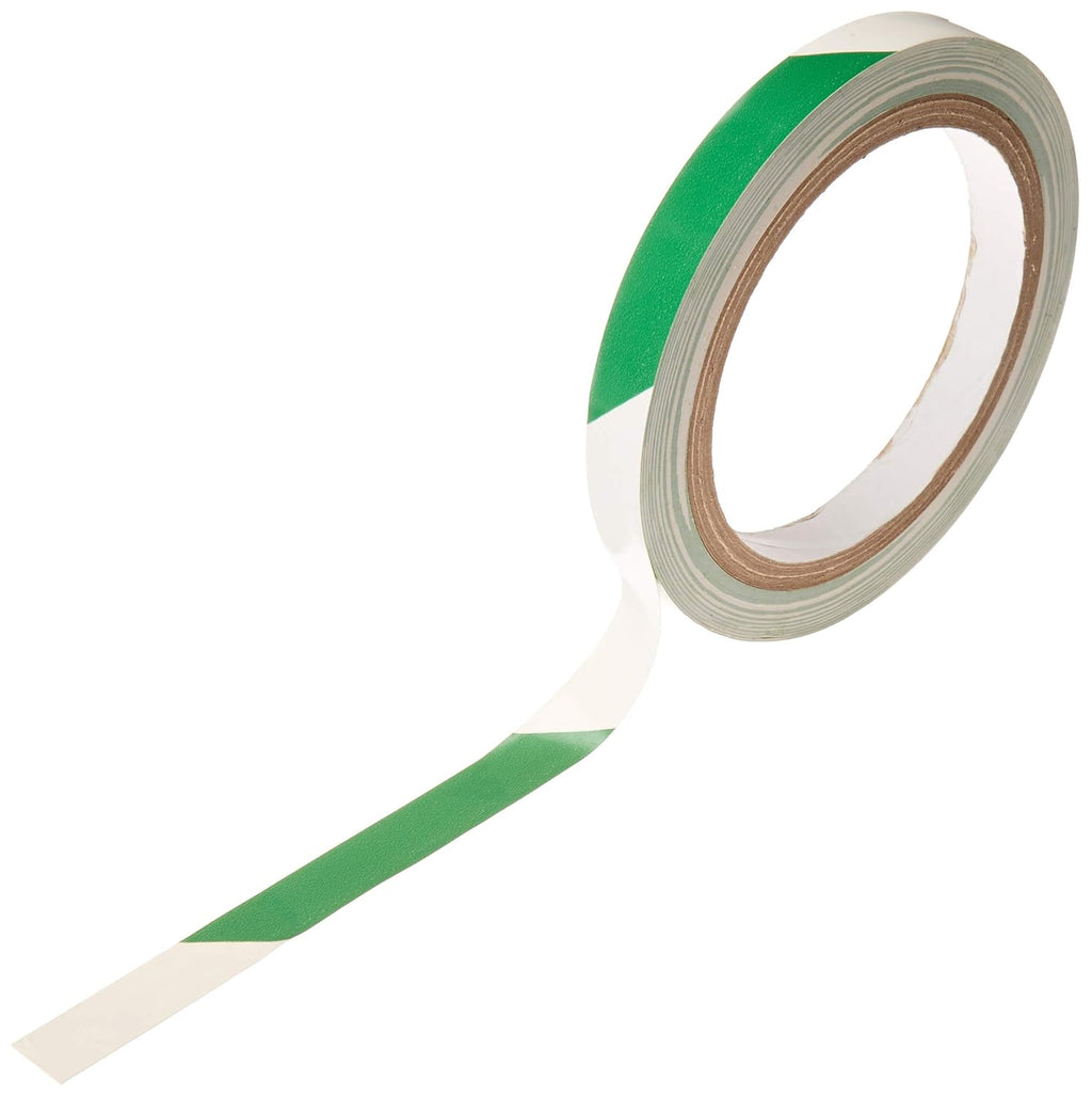 GGR Supplies T.R.U. SST-618C Green & White Hazard Warning Safety Stripe Tape: 1/2" in. Wide x 18 yds.