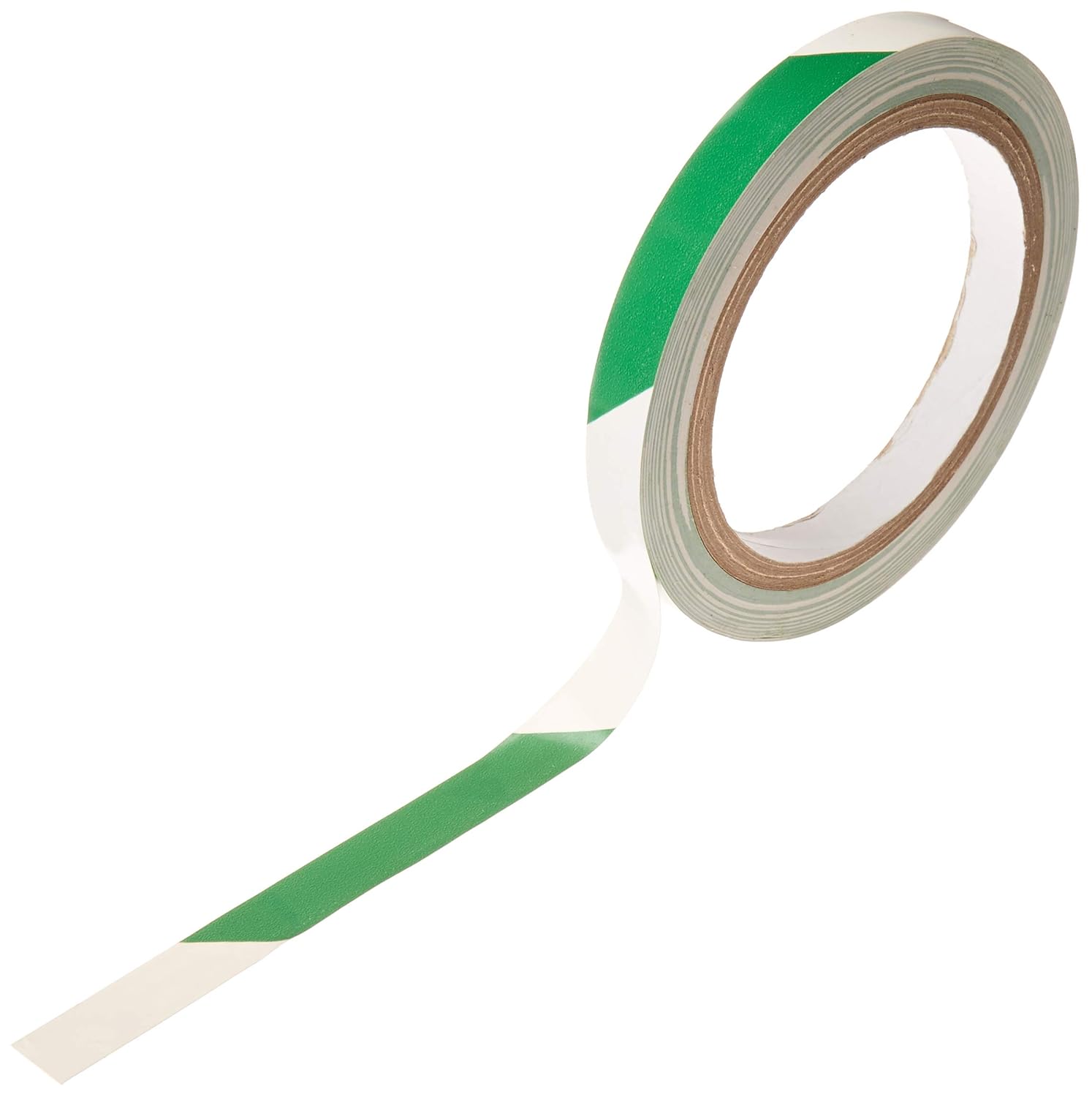 GGR Supplies T.R.U. SST-618C Green & White Hazard Warning Safety Stripe Tape: 1/2" in. Wide x 18 yds.