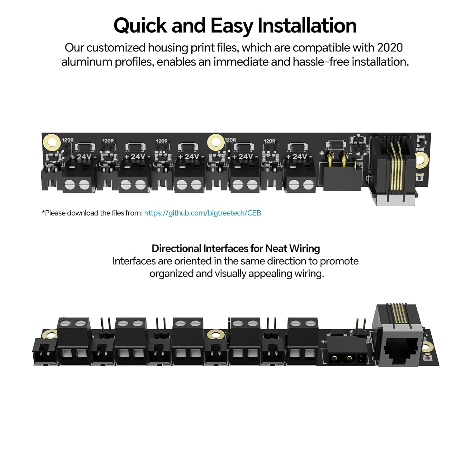 BIGTREETECH CEB V1.0 CANbus Expansion Board Perfect for 2020 Aluminum Profiles Support Klipper, EBB SB2240/SB2209 EBB36/42 CAN+Octopus Pro H723, Manta M4P/M5P/M8P Control Board