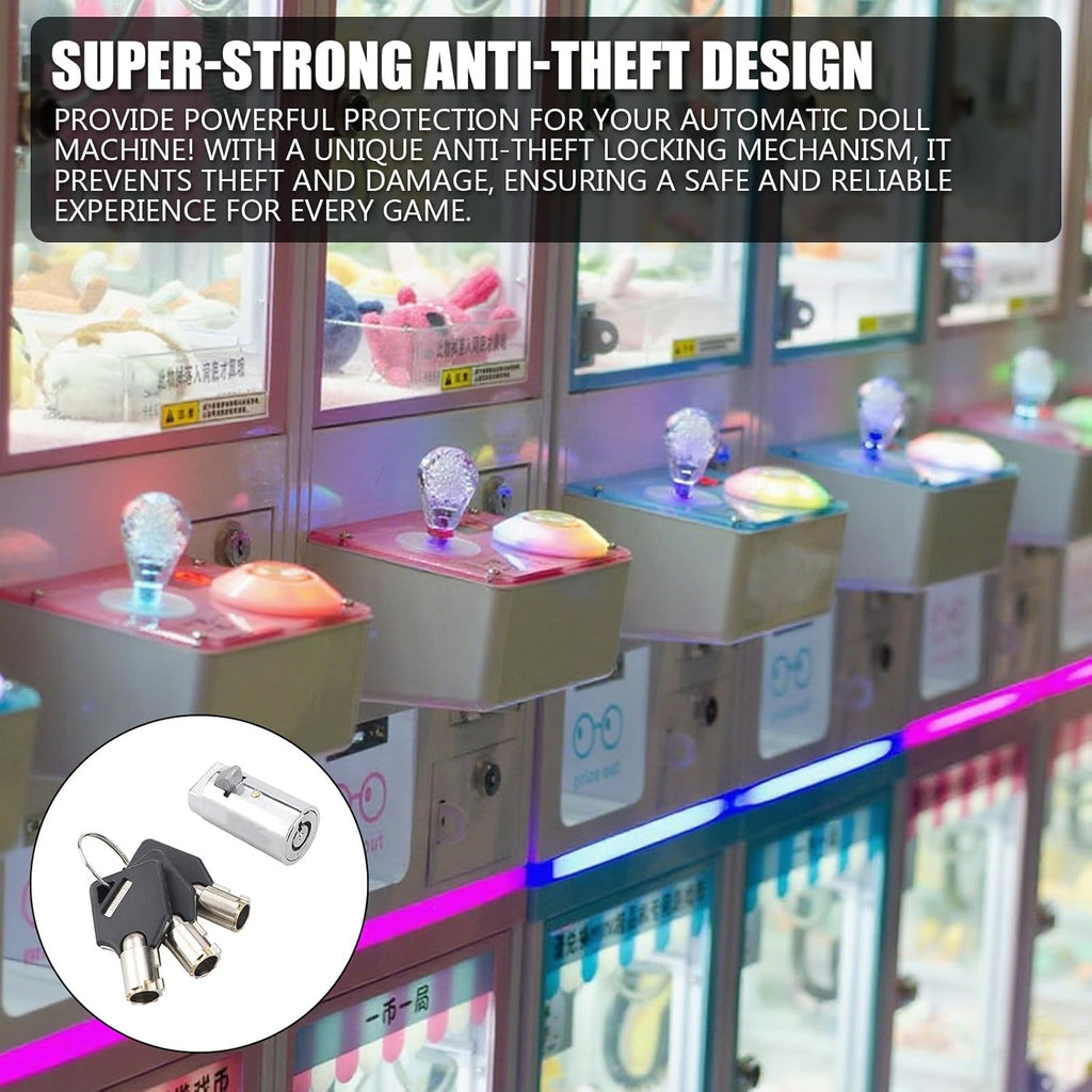 Vending Machine Key, Cylinder Lock for Storage Unit Cylinder Lock for Coke Snack Candy Soda Vending Machines Locks with 3 Tubular Keys