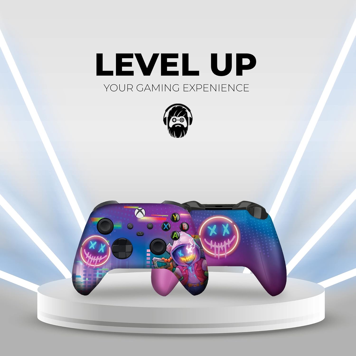 DreamController Neonabyss Custom X-box Controller Wireless compatible with X-box One/Series X/S Proudly Customized in USA with Permanent HYDRO-DIP Printing (NOT JUST A SKIN)