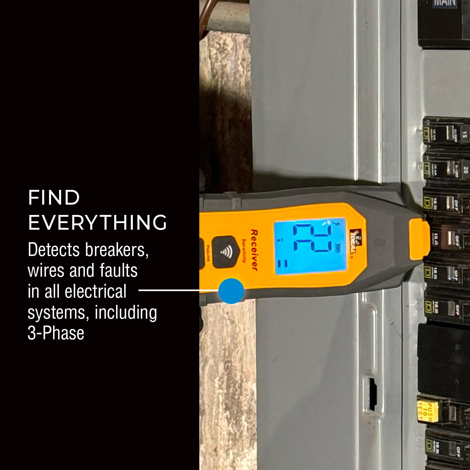 Ideal Electrical SureTrace Digital Circuit Tracer (61-946) 0-480 Volts AC/DC with Backlit Display — Find Breakers, Fuses, Wires, Dead Shorts, and Splice Errors