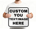Custom Aluminum Signs – Personalized Weatherproof Metal Signs for Indoor & Outdoor Use – Multiple Sizes – Add Text/Logo – Optional Reflective & Double-Sided Printing – for Home, Business, Hazard, Garden, Door & Commercial Use (square, 18x18inch)
