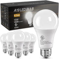 TJOY 6 Pack LED Light Bulbs, 100 Watt Equivalent A19 Lightbulbs, 15W 5000K Daylight White, Bright Energy Efficient LED Bulb, 1500 Lumens E26 Standard Screw Base Lamp for Kitchen Indoor, Non-Dimmable