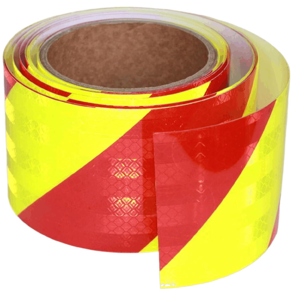 Non Fading Reflective Tape Outdoor Waterproof 3 inch Wide, High Visibility Industrial Marking Tape, Safety Adhesive Stickers (11 feet)