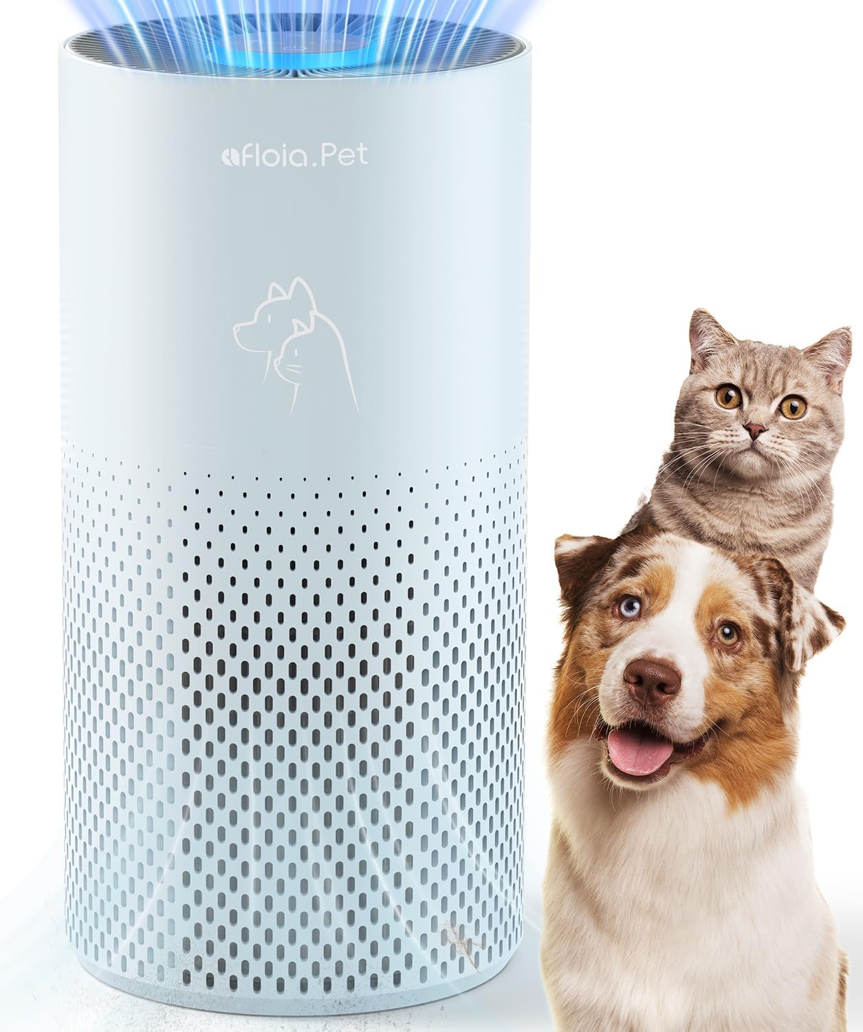 Afloia Air Purifier for Bedroom and Pets Home up to 880 Ft², 5-in-1 HEPA Air Filter Cleaner with Washable Pre-Filter, Removes Pet Hair, Odors, Dander & Allergies, Whisper-Quiet Sleep Mode-Kilo Pet