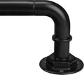 Curtain Rods for Windows 16 to 120 Inches Adjustable Blackout Wrap Around 1 Inch Diameter Curtain Rod, Black