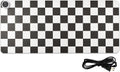 Checkered Black and White Heated Desk Pad Mouse Pad 31.5x13 Inch PU Leather Desk Mat with 3 Heat Levels Large Mouse Gaming Computer Laptop Mat